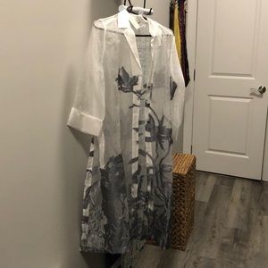 Travelers collection Jacquered Duster jacket